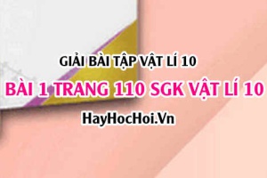 Giải bài 1 trang 110 SGK Vật lí 10: Các dạng cân bằng, cân bằng bền, cân bằng không bền, cân bằng phiếm định